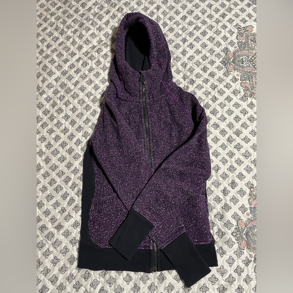 Lululemon Scuba Hoodie Purple Patterned Size 6 - Picture 1 of 3